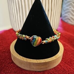 Fashion Jewelry Rainbow Heart Bracelet
